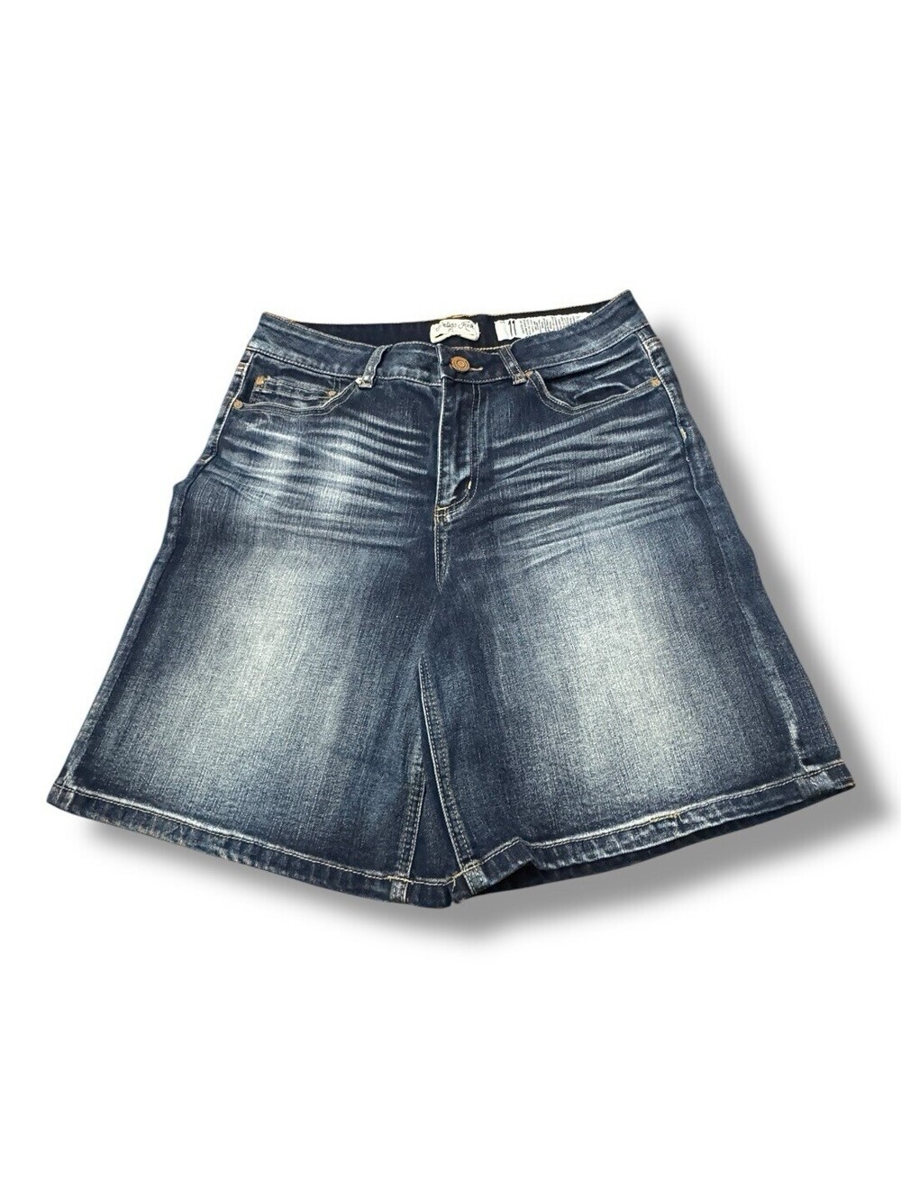 Indigo Rein Blue Mid-Rise Bermuda Denim Blue Jean Shorts Juniors Women’s Size 11